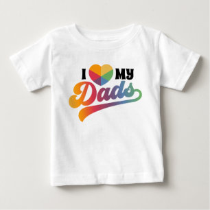 Pride Regenbogen LGBTQ Ich Liebe Meine Väter T-Shi Baby T-shirt