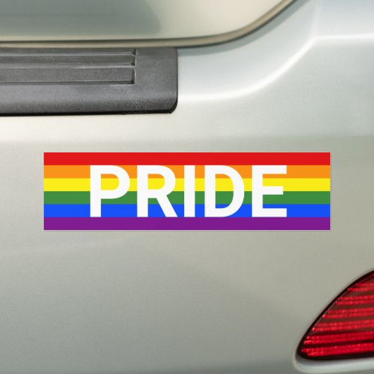 PRIDE-Regenbogen-Streifen LGBT-Flagge Autoaufkleber (Auf Auto)