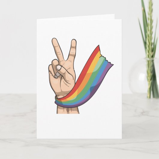 PRIDE Regenbogenflagge Dankeskarte (Vorderseite)