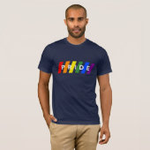 PRIDE Regenbogenstreifen für die Marine T-Shirt (Vorne ganz)