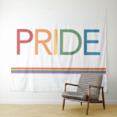 PRIDE Regenbogenweißer Teppich Wandteppich (Beispiel (Horizontal))