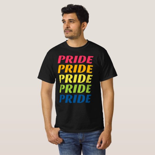 PRIDE Repeat Typografy T-Shirt (Vorne ganz)