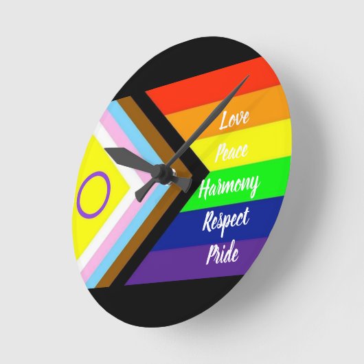 Pride Runde Wanduhr (Winkel)