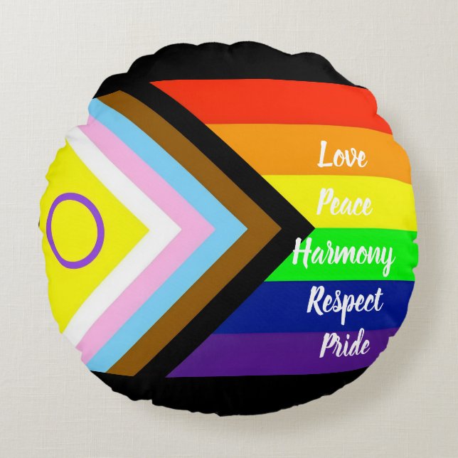 Pride Rundes Kissen (Vorderseite)