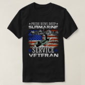 Pride Runs Deep U-Boot Service Veteran Flag Pat T-Shirt (Design vorne)
