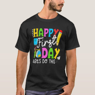 Pride-Schullehrer Schüler Glücklicher erster Schul T-Shirt