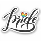 Pride Script Heart Aufkleber (Vorderseite)