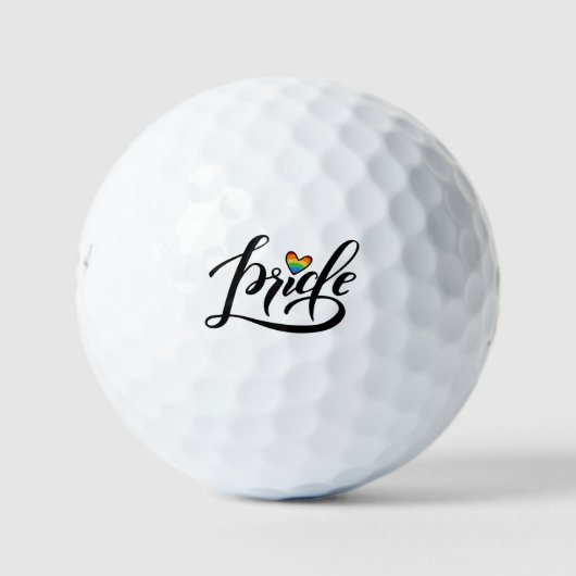 Pride Script Heart Golfball (Vorderseite)