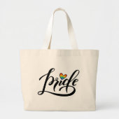 Pride Script Heart Jumbo Stoffbeutel (Vorne)
