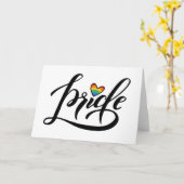 Pride Script Heart Karte (Gelbe Blume)