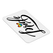Pride Script Heart Magnet (Rechte Seite)