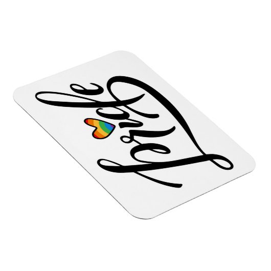 Pride Script Heart Magnet (Rechte Seite)
