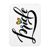 Pride Script Heart Magnet (Vertikal)