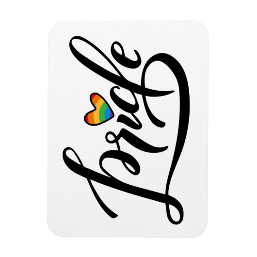Pride Script Heart Magnet (Vertikal)