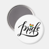 Pride Script Heart Magnet (Vorderseite/Rückseite)