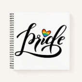Pride Script Heart Notizblock (Vorderseite)