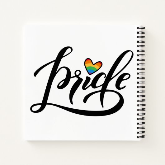 Pride Script Heart Notizblock (Rückseite)