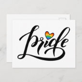Pride Script Heart Postkarte (Vorne/Hinten)