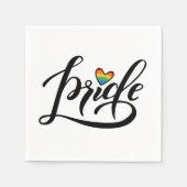 Pride Script Heart Serviette (Vorderseite)