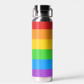 Pride Shield: Regenbogenflagge Trinkflasche (Rückseite)