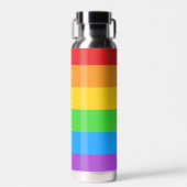 Pride Shield: Regenbogenflagge Trinkflasche (Vorne)