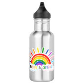 Pride & Shine LGBTQ+ Rainbow Sunrise Happy Edelstahlflasche (Rechts)