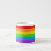 Pride Shot: Regenbogenflagge Espressotasse (Vorderseite)