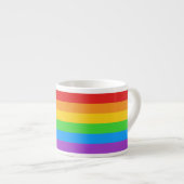 Pride Shot: Regenbogenflagge Espressotasse (Vorderseite Rechts)