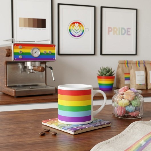 Pride Shot: Regenbogenflagge Espressotasse