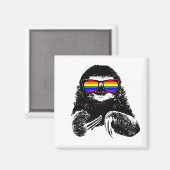Pride Sloth LGBTQ Flag Sonnenbrille Magnet (Vorderseite/Rückseite)