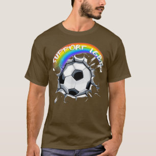 Pride Soccer - Ich unterstütze LGBTQ-T - Shirt