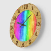 Pride-Symbol-Flagge für ein Leben in Diskriminieru Große Wanduhr (Winkel)