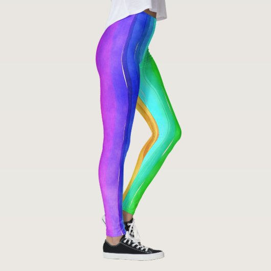 Pride-Symbol-Flagge für ein Leben in Diskriminieru Leggings (Rechts)