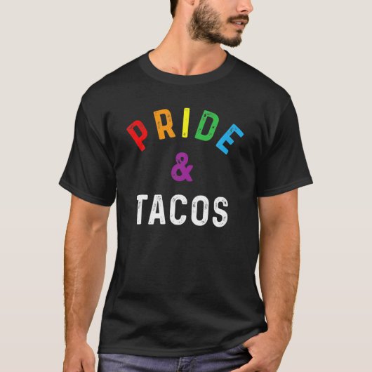 Pride Tacos LGBT LGBTQ Gay Pride Regenbogenflagge  T-Shirt (Vorderseite)