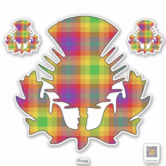Pride Thistle Sticker (Vorderseite)