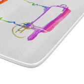 Pride Torah Art Challah Cutting Board Schneidebrett (Ecke)