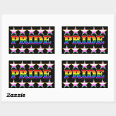PRIDE Trans Pride Stars Rechteckiger Aufkleber (Blatt)