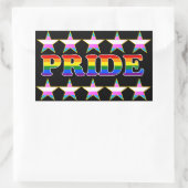 PRIDE Trans Pride Stars Rechteckiger Aufkleber (Tasche)