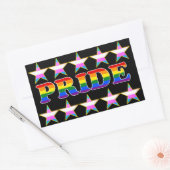 PRIDE Trans Pride Stars Rechteckiger Aufkleber (Umschlag)