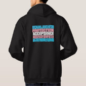 PRIDE Trans Rechte Wort "Art Flag LGBT Anführungsg Hoodie (Rückseite)