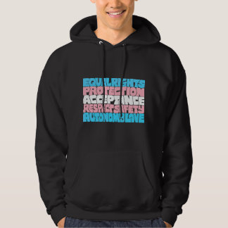 PRIDE Trans Rechte Wort "Art Flag LGBT Anführungsg Hoodie