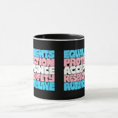 PRIDE Trans Rechte Wort "Art Flag LGBT Anführungsg Tasse (Zentrum)