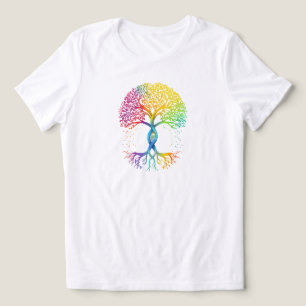 Pride Tree of Life Shirt: LGBTQ Regenbogen Grafik Tri-Blend Shirt
