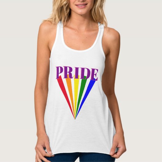 PRIDE typografie bunt regenbogenschwulenschwulensc Tank Top (Vorderseite)