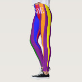 PRIDE typografie Gay Regenbogenstrahlen lila Leggings (Links)