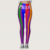 PRIDE typografie Gay Regenbogenstrahlen lila Leggings (Vorderseite)