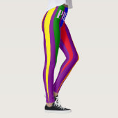 PRIDE typografie Gay Regenbogenstrahlen lila Leggings (Rechts)