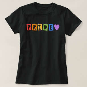 Pride-Typografie-Regenbogen-T-Shirt T-Shirt