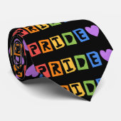Pride Typography Neck Tie Krawatte (Gerollt)
