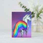 Pride Unicorn Postkarte (Stehend Vorderseite)